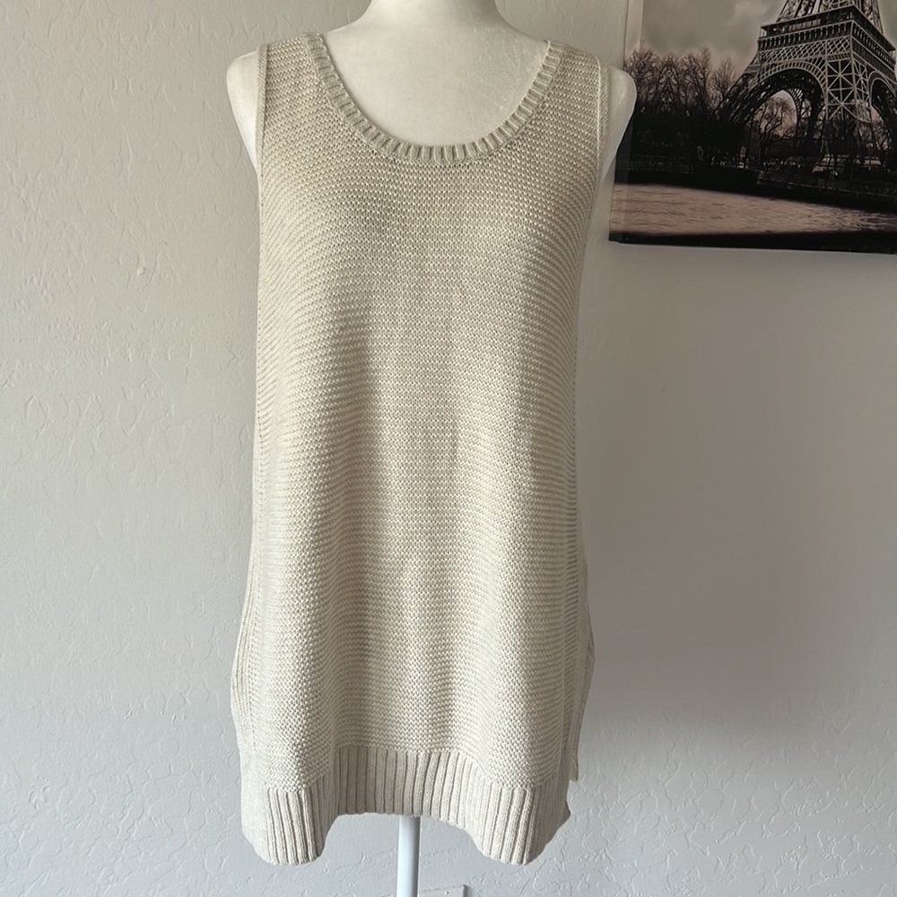 Gap Women’s Sleeveless Ribbed Knit Sweater Vest Tunic  Size L